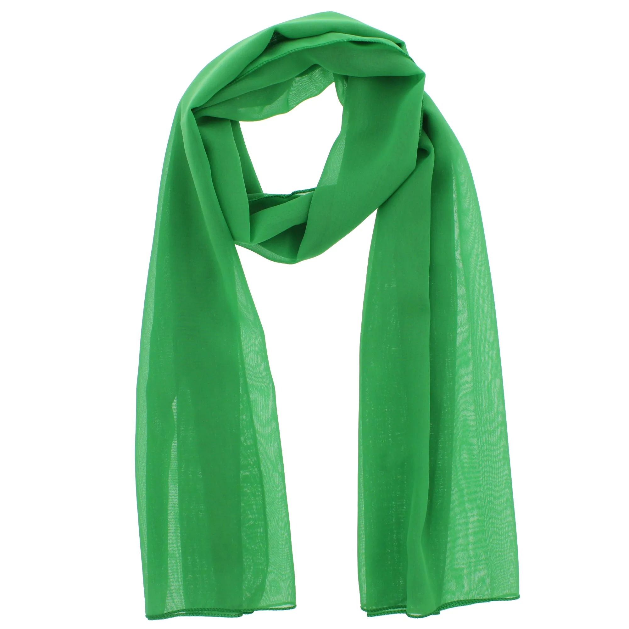 150 x 45cm Jade Green Chiffon Scarf