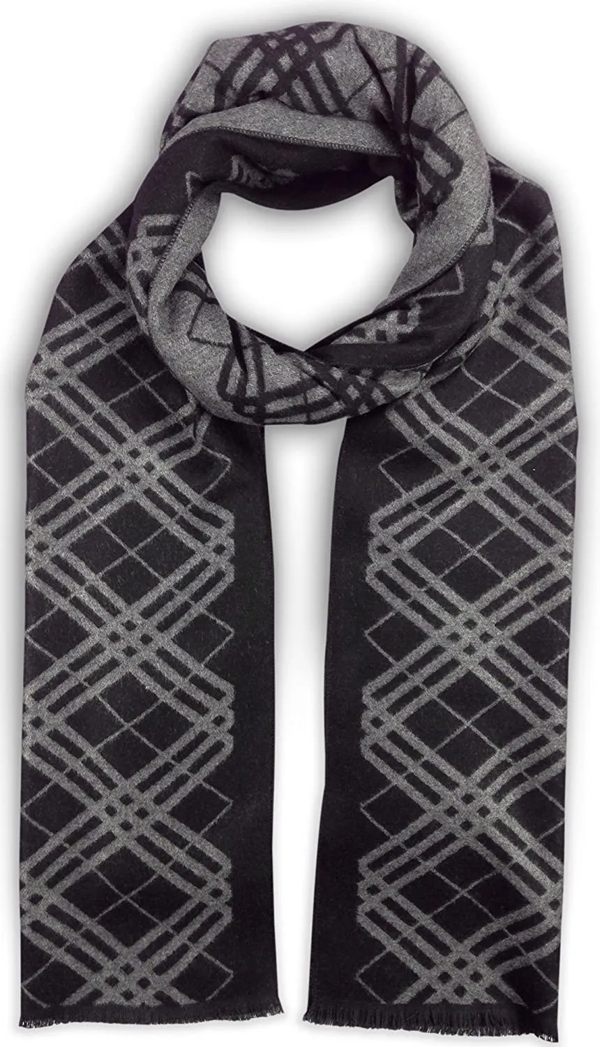 Bleu Nero Luxurious Winter Scarf Premium Cashmere Feel Unique Design Selection