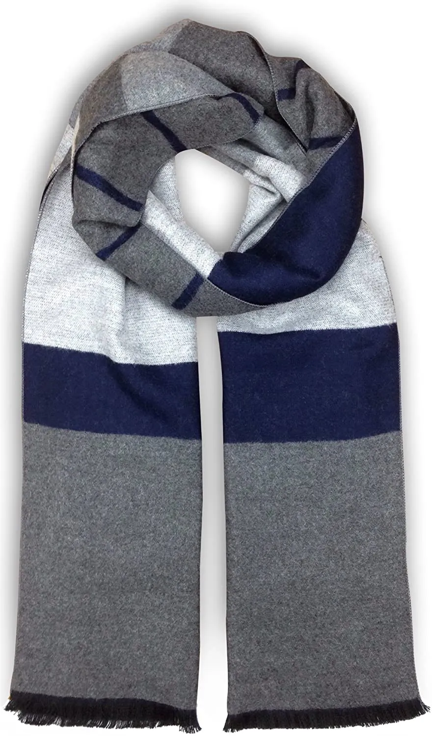 Bleu Nero Luxurious Winter Scarf Premium Cashmere Feel Unique Design Selection