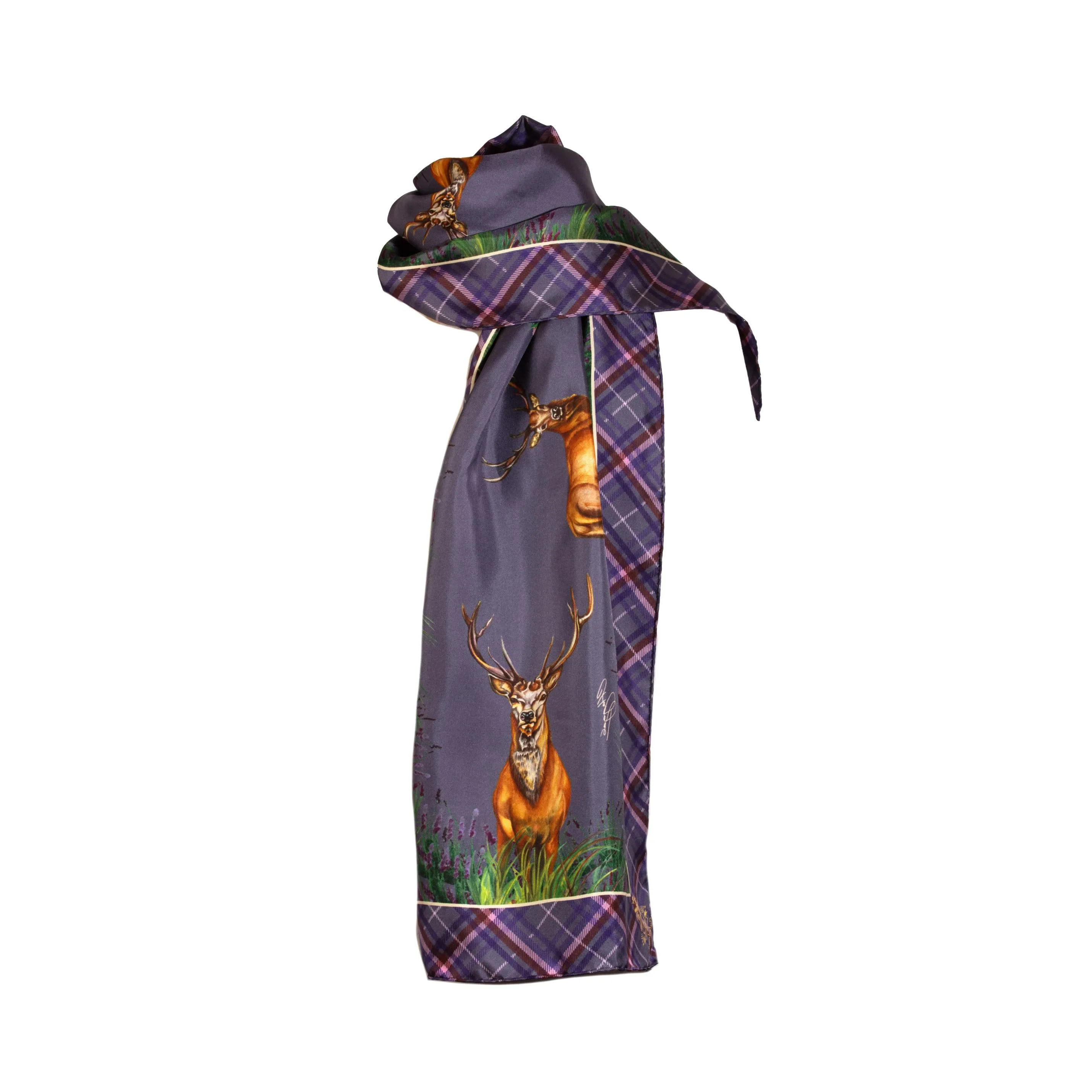 Caledonia Soft Amethyst Classic Pure Silk Scarf