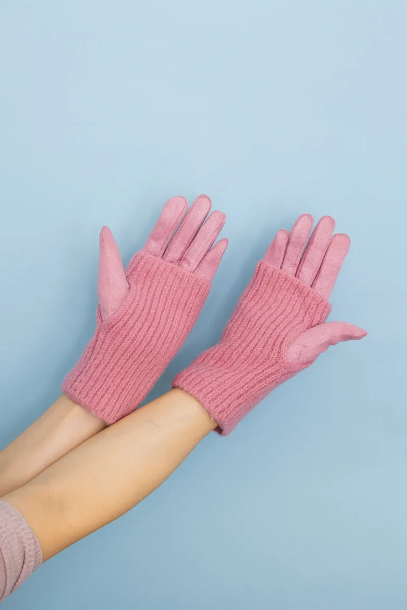 Cozy Knit Wool-Blend Touchscreen Gloves