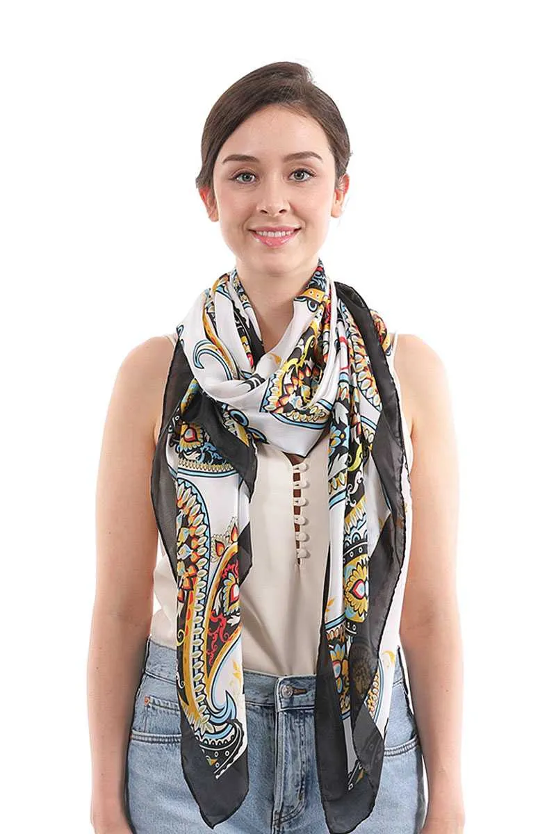 Fashion Paisley Pattern Silky Scarf