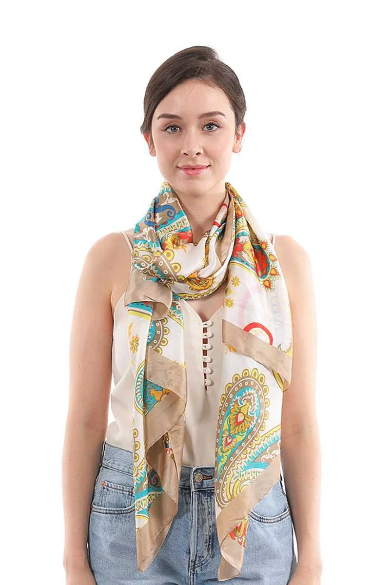 Fashion Paisley Pattern Silky Scarf