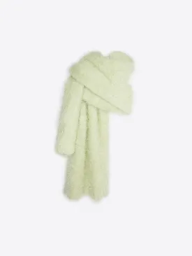 Faux fur sleeved scarf