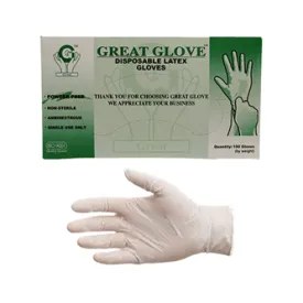 Great Glove® Latex Industrial Gloves, Powder Free