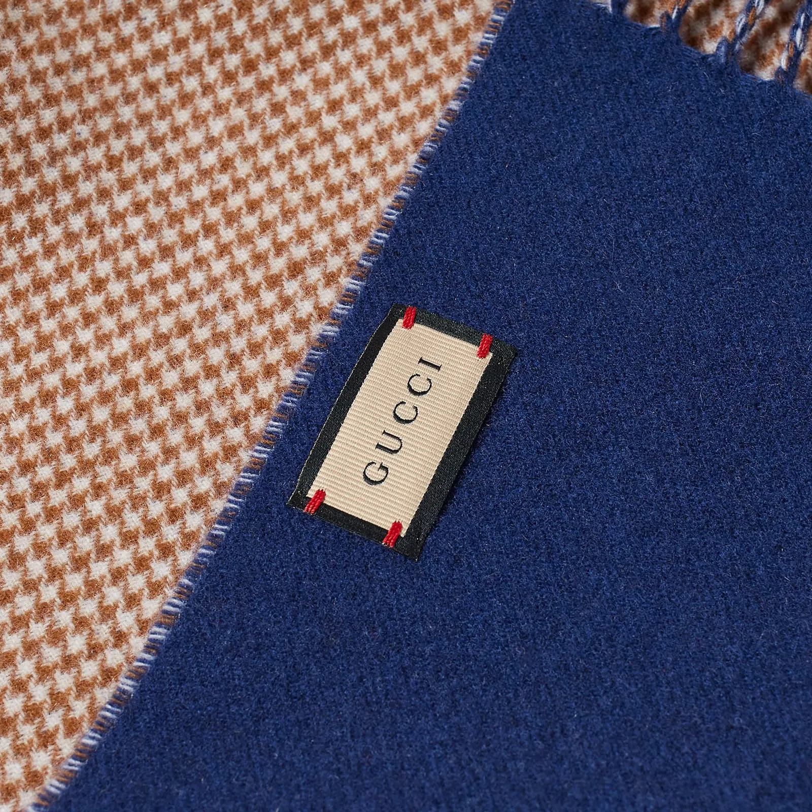 Gucci Poulette Scarf, Ivory & Blue