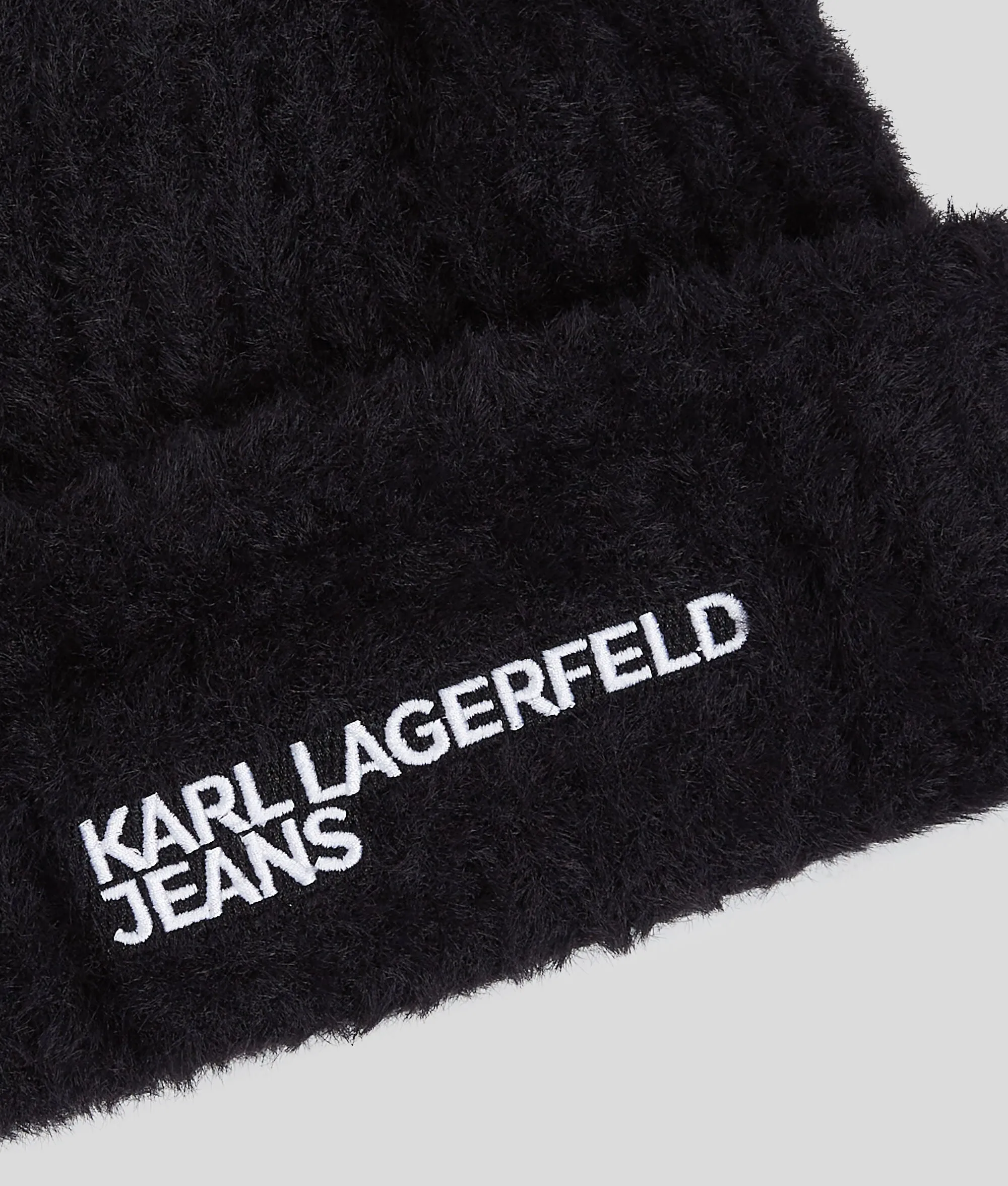 Karl Lagerfeld Fluffy Women's Beanie | Black