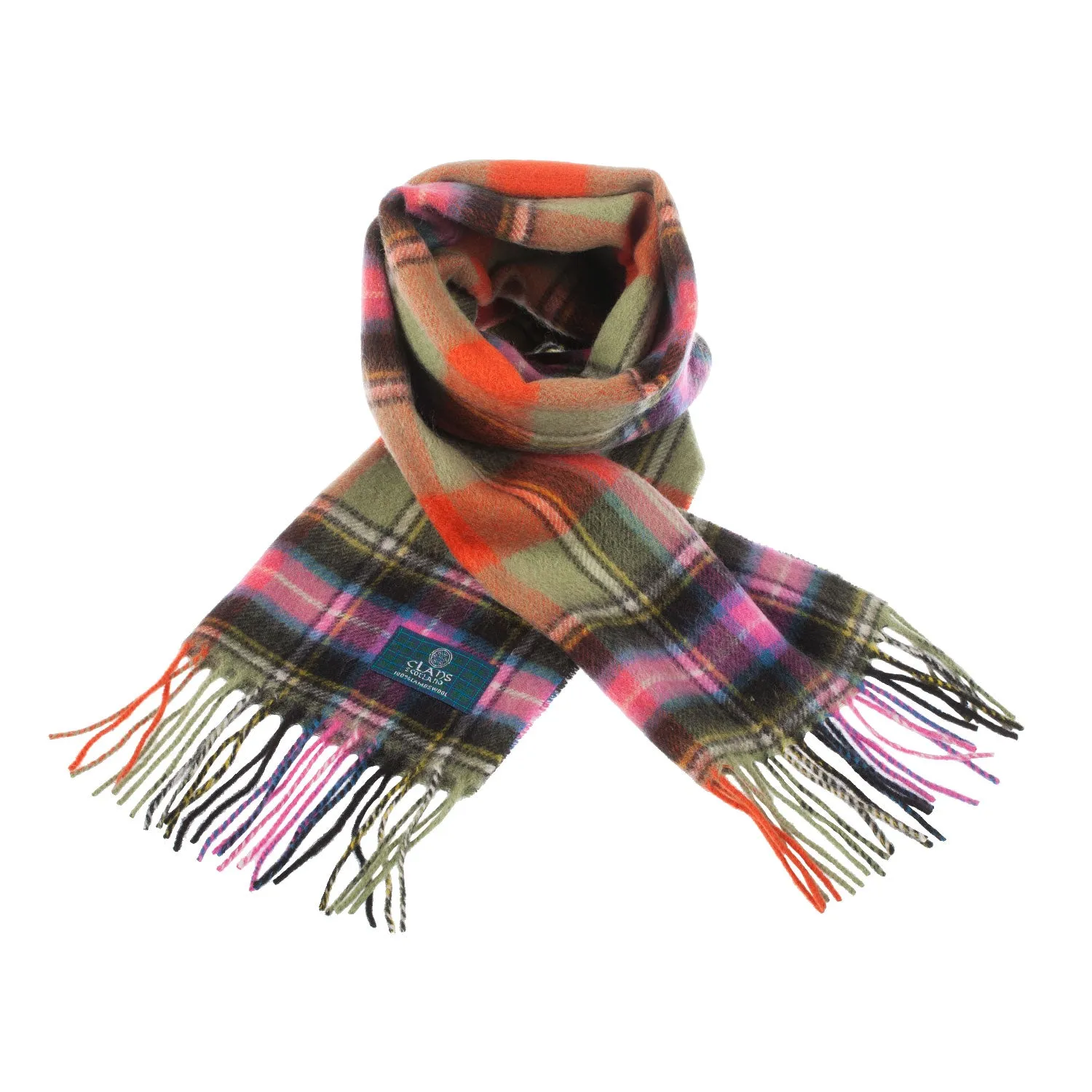 Lambswool Scottish Tartan Clan Scarf  Bruce Of Kinnaird Ancient