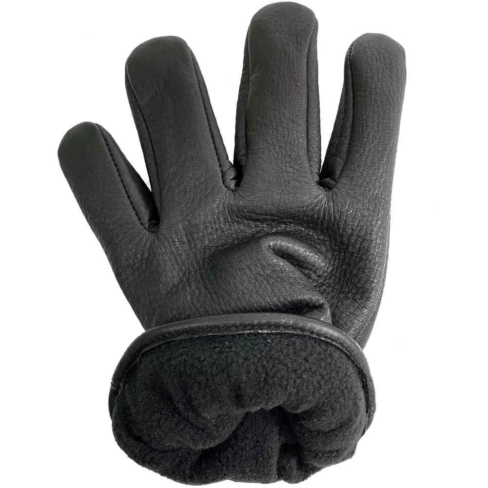 Legendary Mens Deerskin Fleece Lined Short Wrist Gloves