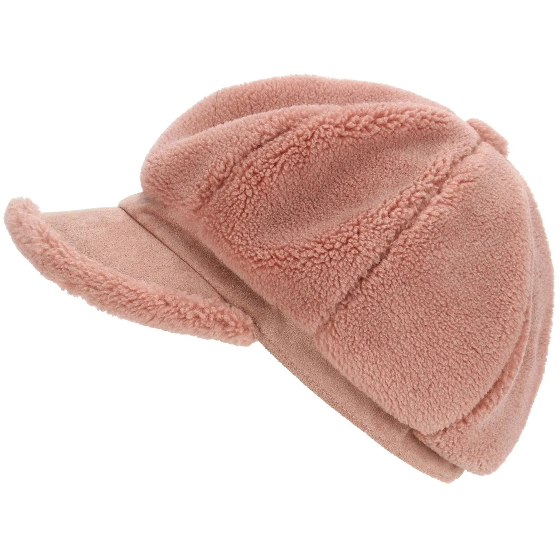 Macahel 8 Panel Vintage Peaked Cap - Pink