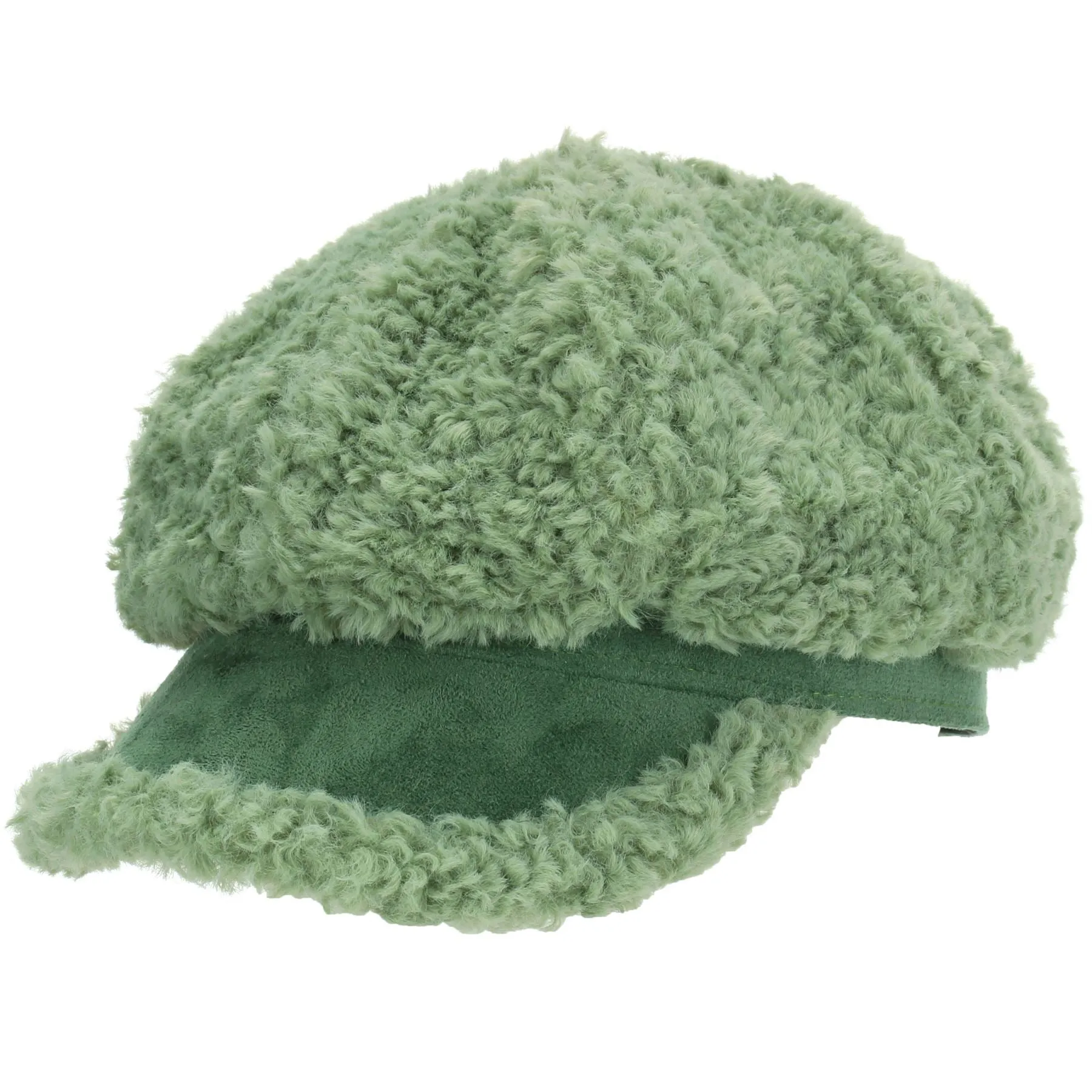 Macahel Soft Towelling Sherpa Peaked Cap - Green