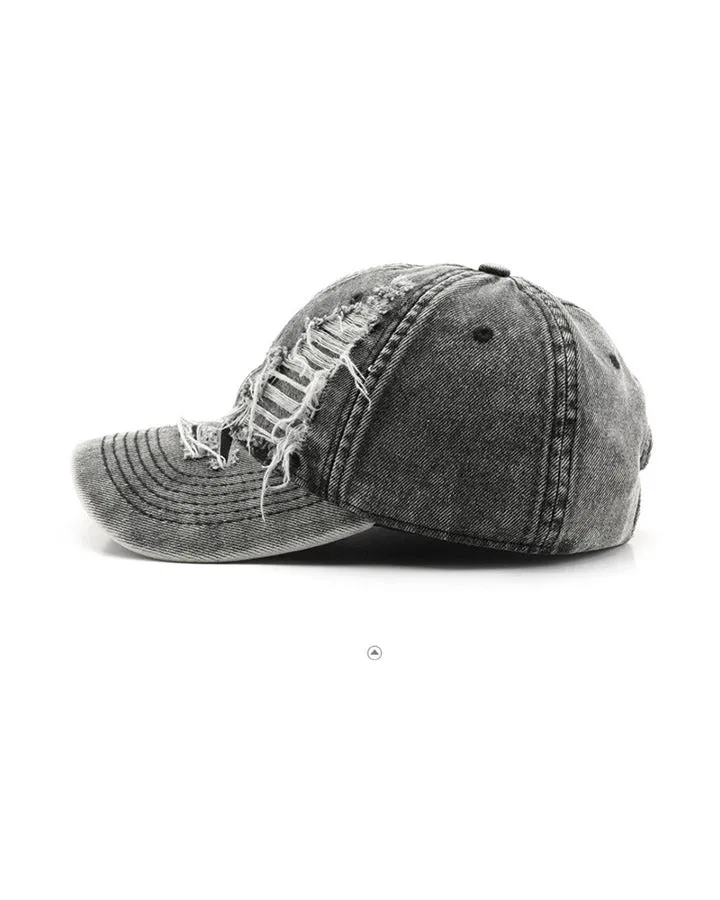 March 2024Distressed Washed Peaked Cap