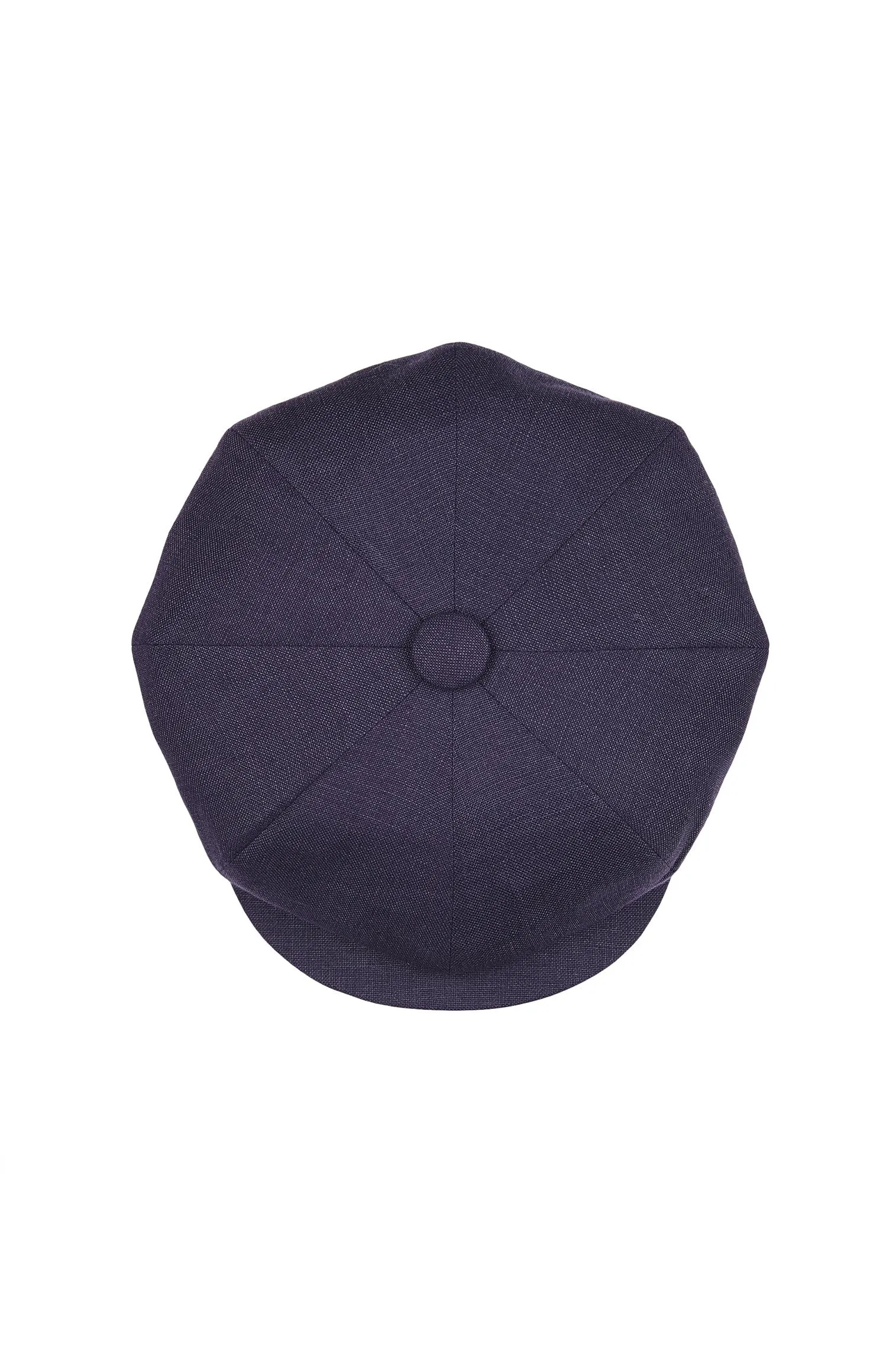 Navy Linen Muirfield Bakerboy Cap