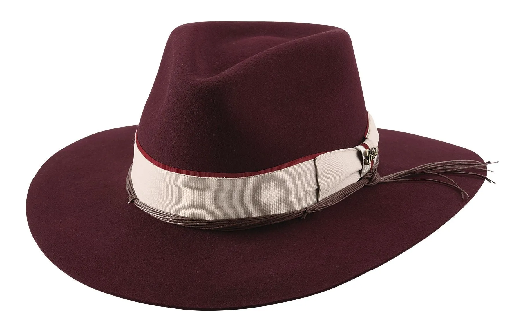 Old-World Wool Felt Wide Brim Fedora