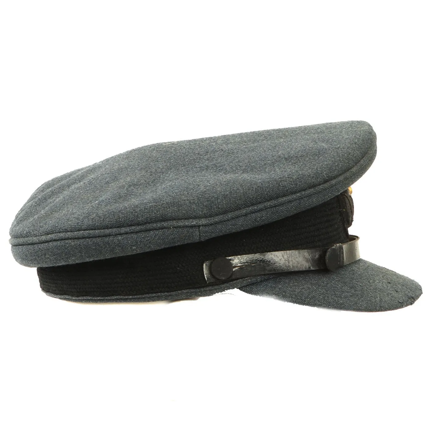 Original British WWII Royal Air Force RAF Officer Visor Cap by Bates of London with Post War Badge