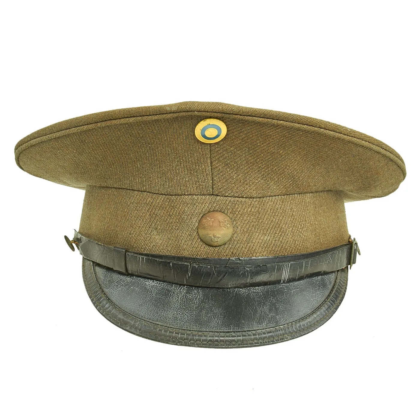 Original Swedish WWII Army Officer Peaked Visor Cap