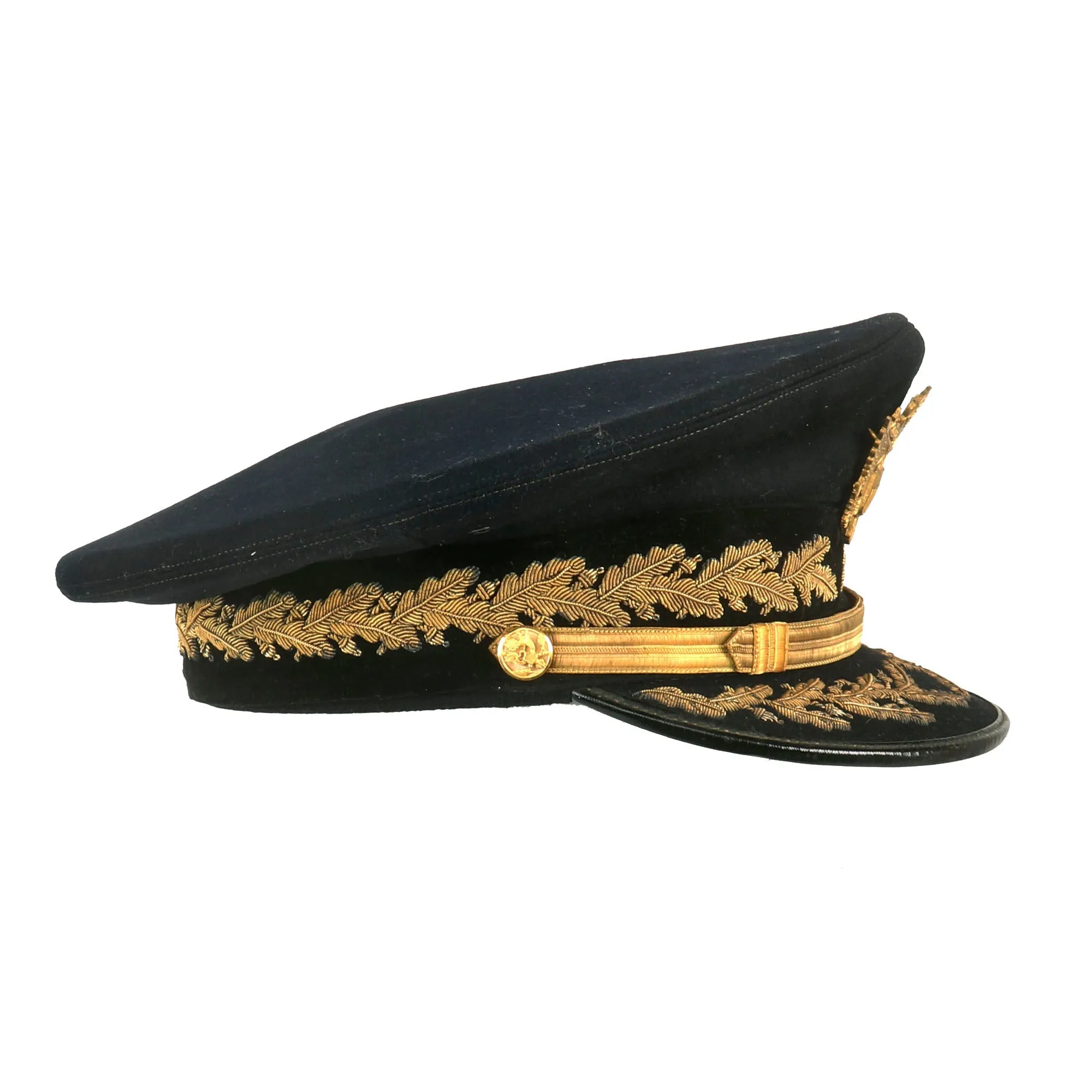 Original U.S. WWII Korean War Brigadier General Allen Douglas Hulse Blue Peaked Visor Cap