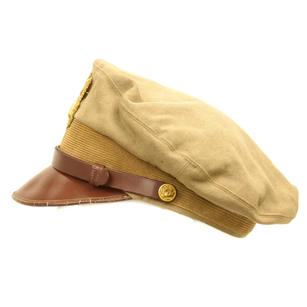 Original U.S. WWII USAAF Officer Khaki Crush Cap By Society Brand Headwear - Size 7