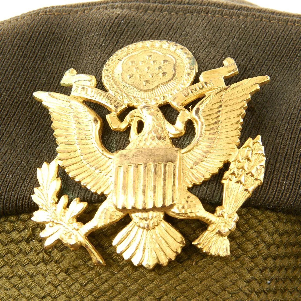 Original U.S. WWII USAAF Officer OD Green Crush Cap by Dobbs, Fifth Avenue, New York