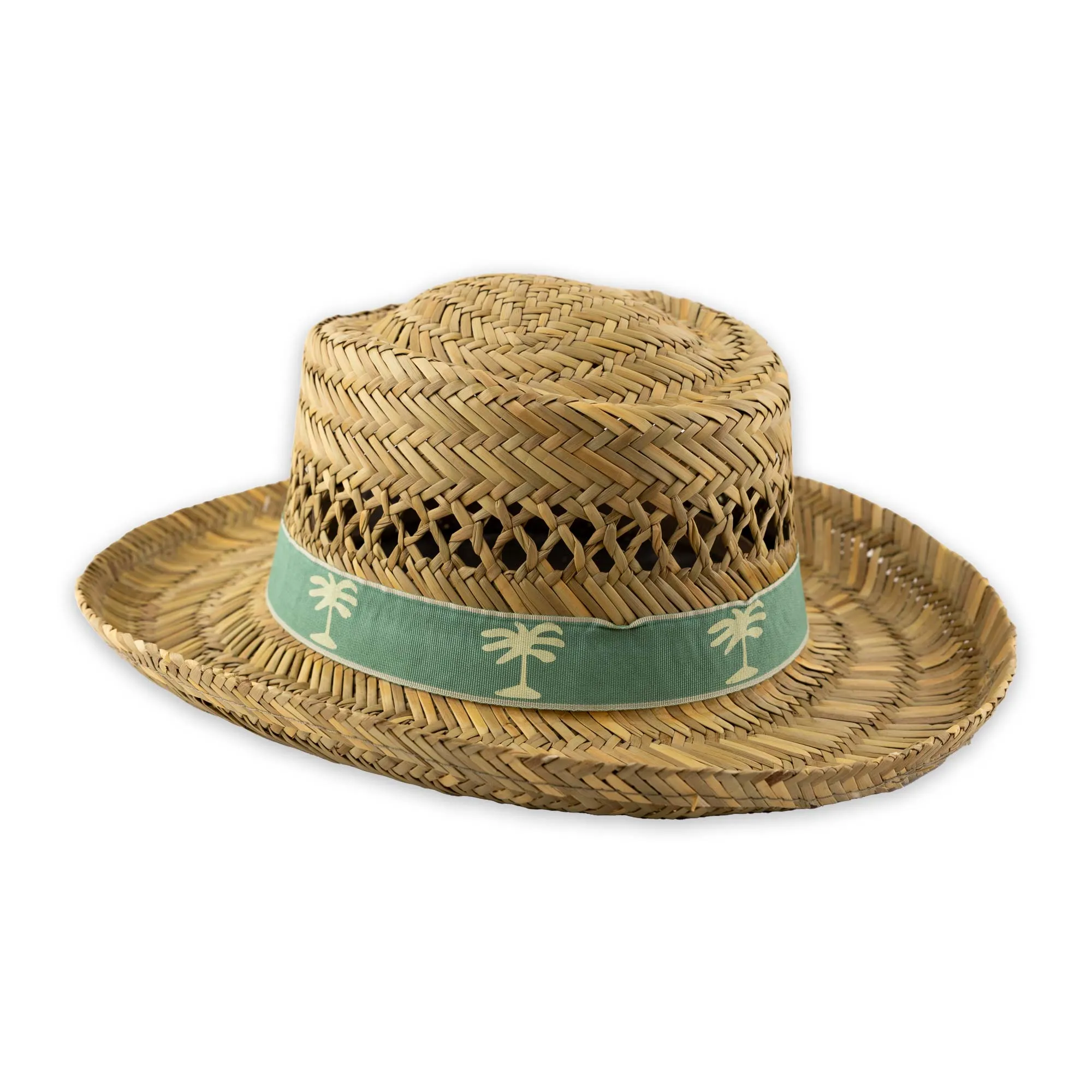 Panama Straw Hat with Palm Tree Band