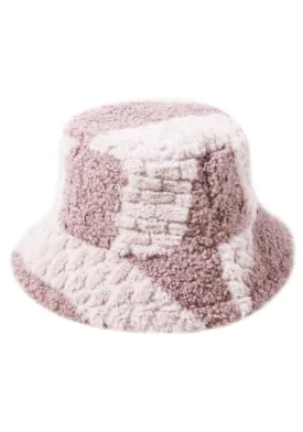 Pink Two Tone Sherpa Bucket Hat