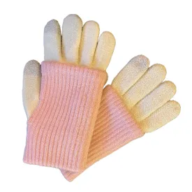 STEVE MADDEN Women's Winter Gloves Pink, Ivory & Grey