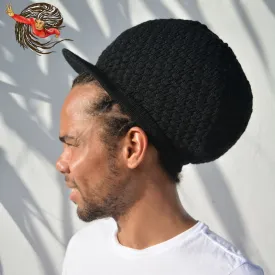 Super Dread Large Black Dreadlocks Peaked Tam