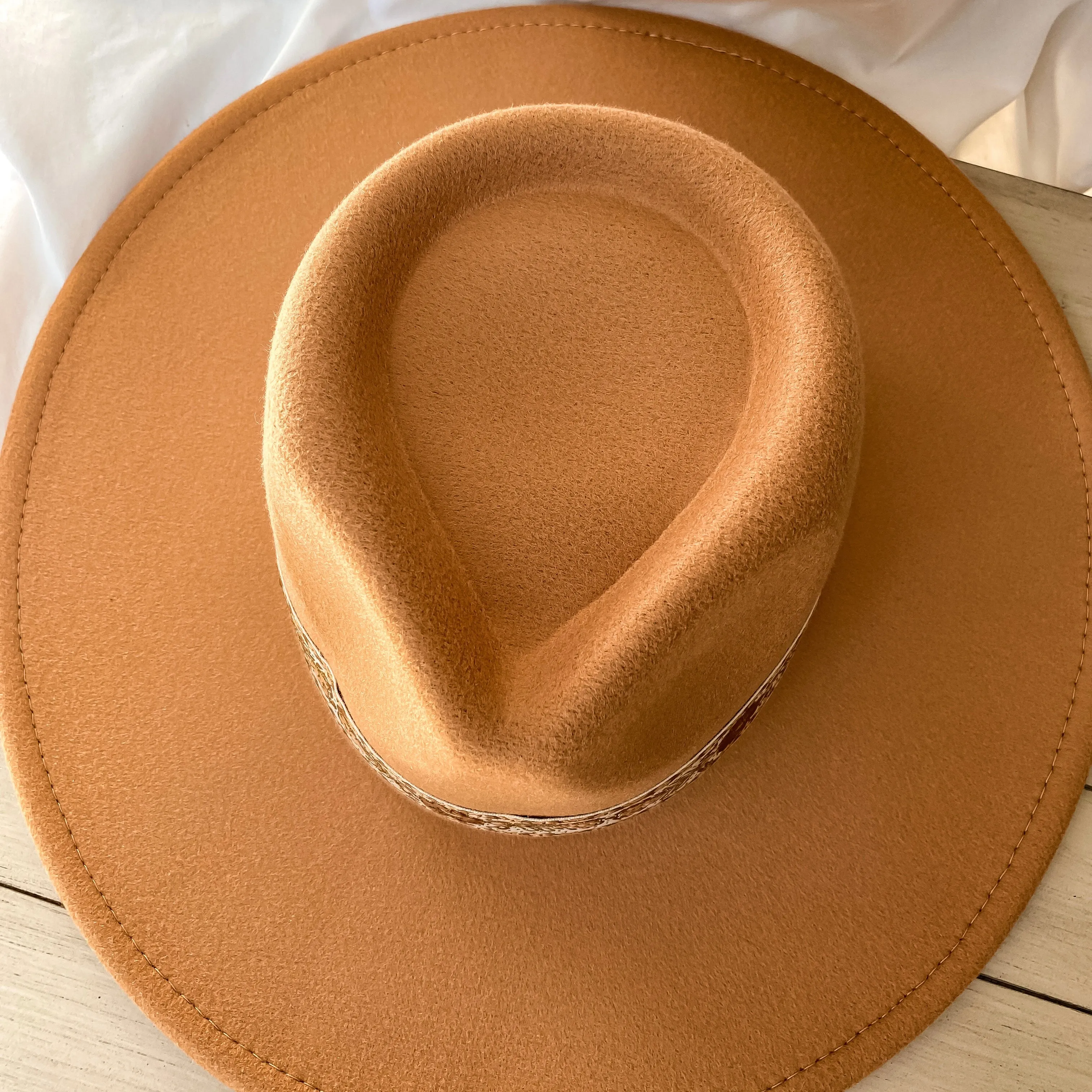 Tan Wide Brim Hat