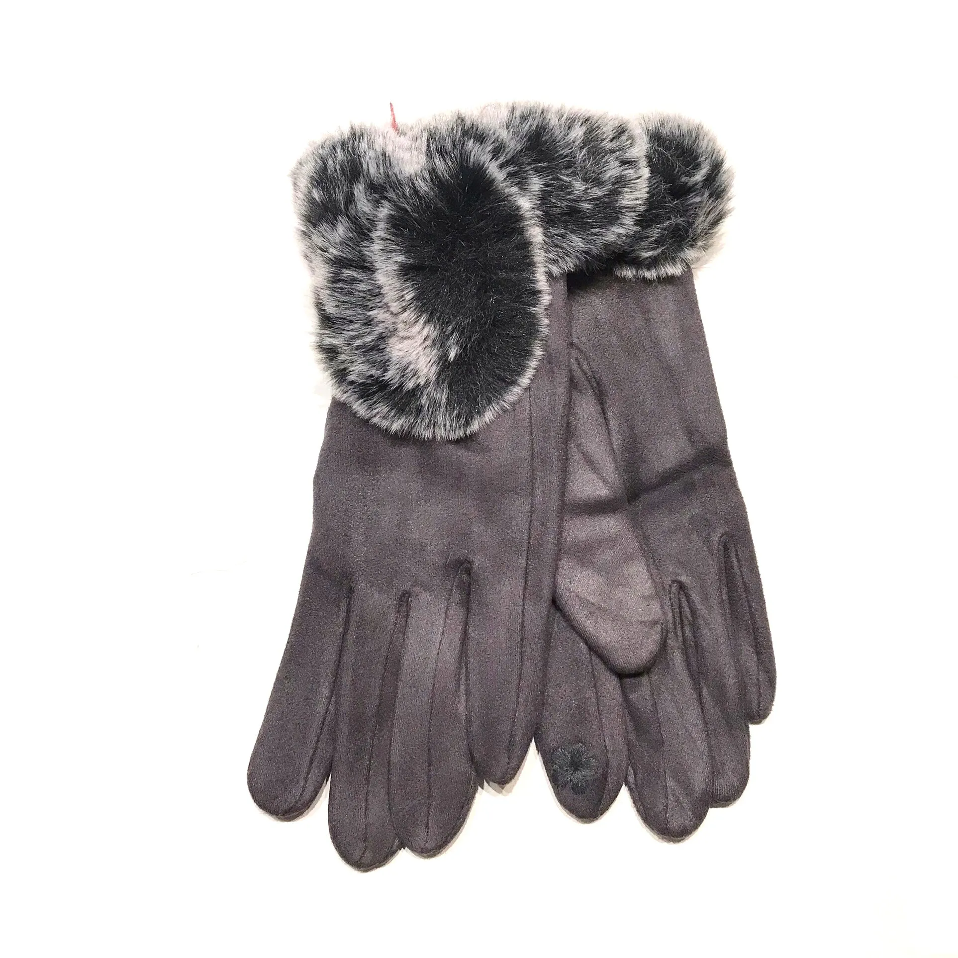 Wavy Fur Cuff Gloves