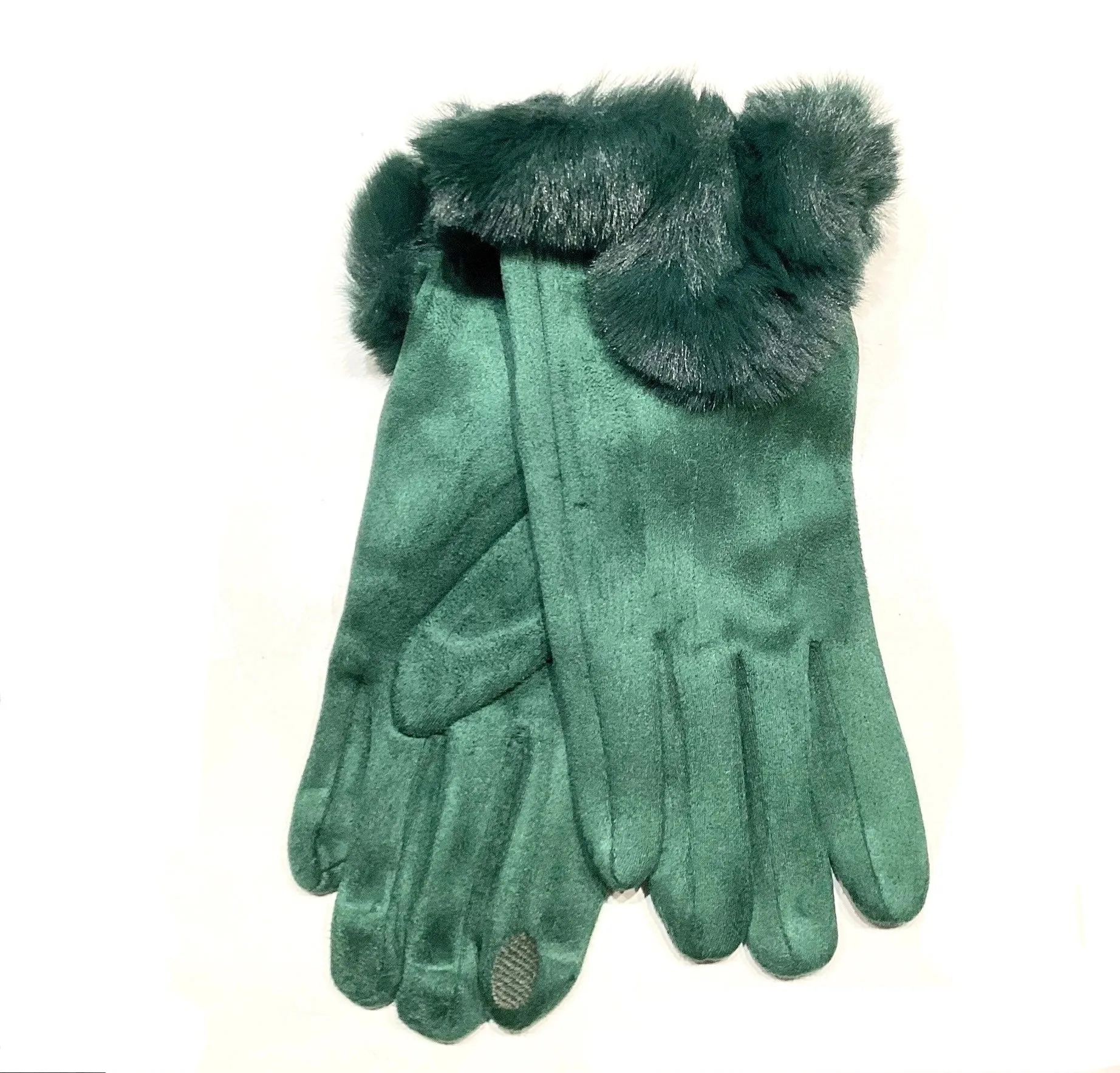 Wavy Fur Cuff Gloves