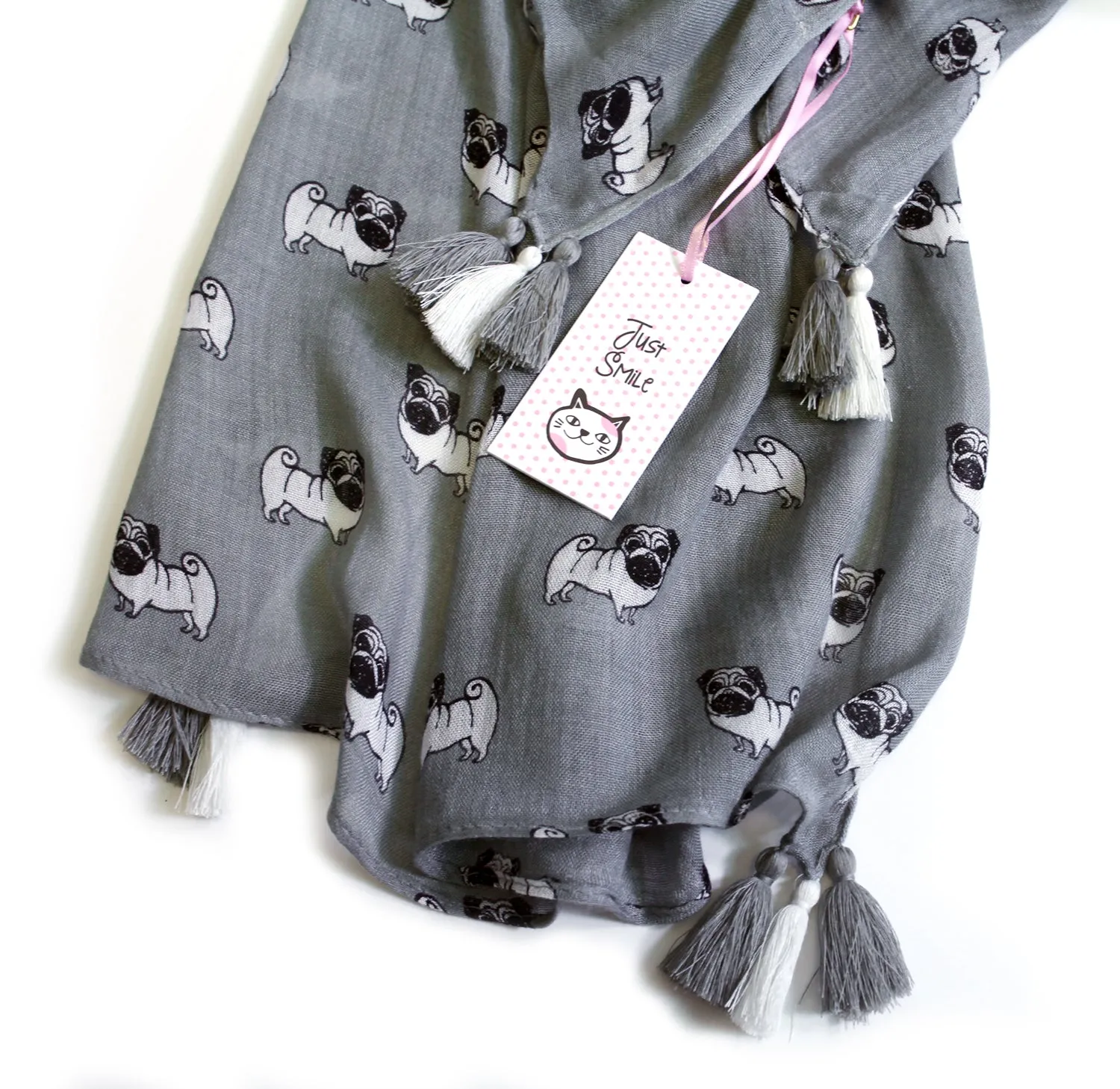 Women's Pug Dog Scarf