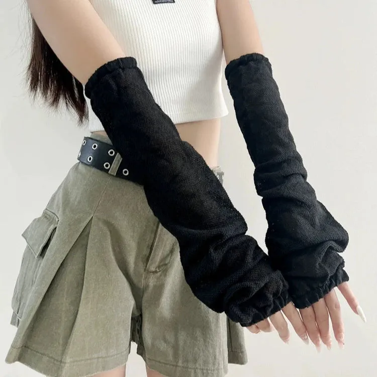 Women's Thin Breathable Sunscreen Gloves - Stylish Arm Cover